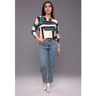 Blusa Morcego Ampla Manga 3/4 Chapada de Areia