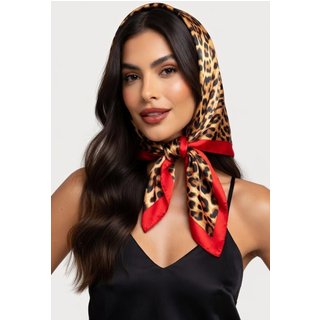 Lenço Cetim Boho DBell Outlet Fashion Boho Vermelho