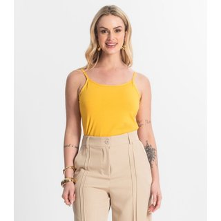 Blusa Feminina de Alças Básica Rovitex Amarelo