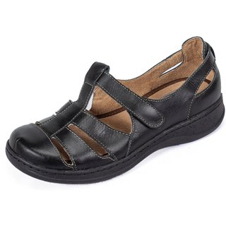 Sandália Baixa Conforto Serella Retrô Isa 7076 Preto