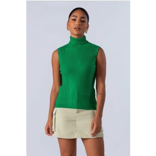 Cacharrel canelada em viscose Verde