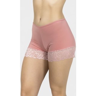Short com Renda Serra e Mar Modas Lingerie Anágua Rosa