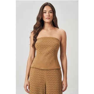 Blusa sem Alça com Aplicação Feminina Acostamento