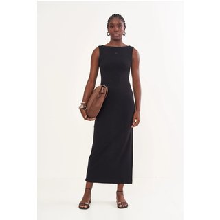 Vestido Midi Decote Costas Colcci Preto