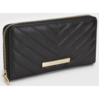Carteira Feminina Jorge Bischoff Logo Chevron Preta