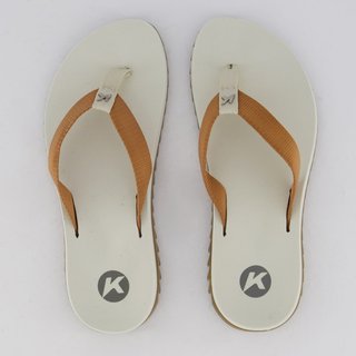 Chinelo Kenner Kyra Slim Feminino Off White e Marrom
