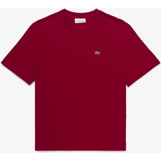 Camiseta de Algodão Macio Lacoste Corte Relaxado Vermelho