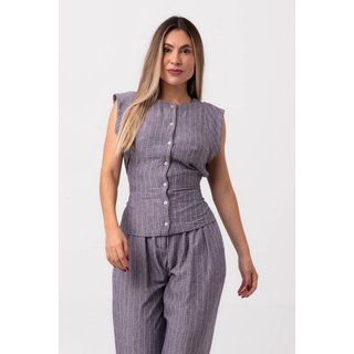 Blusa amarração listras verano azul labrava