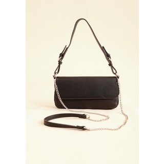 Bolsa Baguete Pop Me Com Corrente Preto