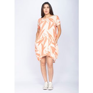 Vestido CabanaFree Curto Malha Amplo Always Estampa Verde Selvagem Latanja
