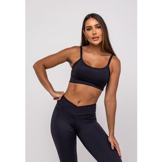 Top Suplex Poliamida Liso Salvatore Preto
