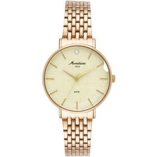 Relógio Feminino Vintage Dourado Mondaine