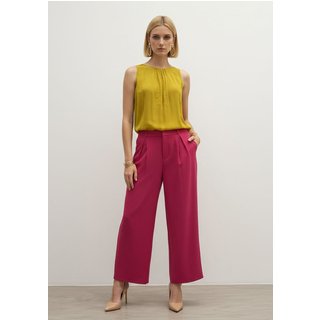Regata Iódice Solta Decote Careca Padrão Amarelo