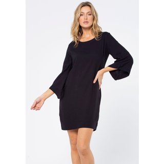 Vestido Curto Amazonia Vital Viscose Manga Ampla Balli Preto