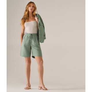 Bermuda Makenji Com Cordao E Ponteira Feminina Verde