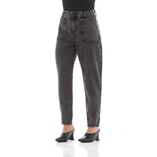 Calça Jeans Feminina Arauto Balloon Black Marmorizado