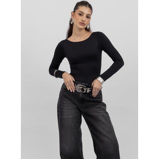 Body Martina Manga Longa Preto