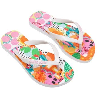 Chinelo Petite Jolie Original Verão Laranja Tropical