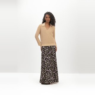 Blusão feminino em tricot Essendi Amarelo