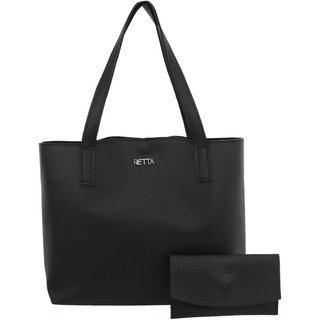 Kit Bolsa Sacola e Necessárie Retta Preta