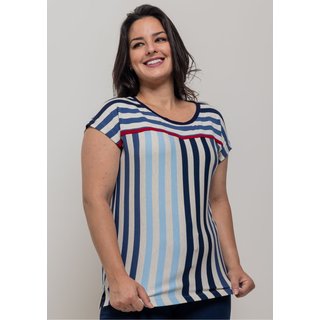 Blusa Pau a Pique Listrada Azul AZUL - XL Pau a Pique