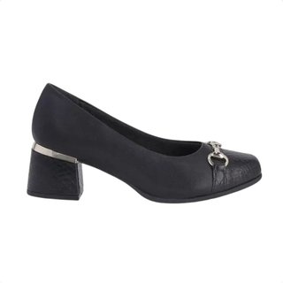 Sapato Feminino Salto Médio Grosso Piccadilly Preto