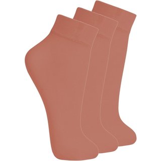 Kit com 3 Meias Fio 40 Opaca Lupo 5531-001 Bege
