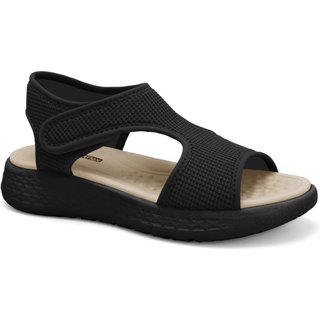 Sandália Feminina Super Leve Preta Comfortflex 2547304-7