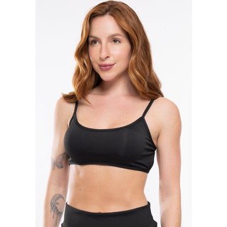Top Faixa Bravaa Store Costa Nua Frente Única Gringa Academia Alça Fina Blogueira 124 Preto