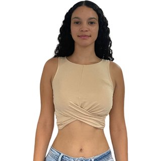 Blusa Regata Corpped Trançada Flor De Lis