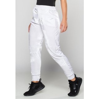 Calça Jogger MVB Modas Cintura Alta Veludo Molhado Branco