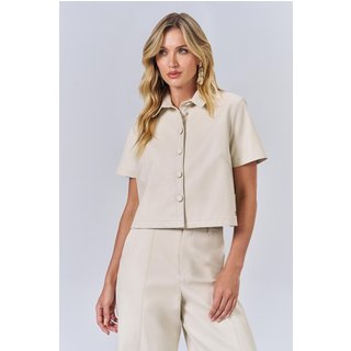 Camisa PU Texture Feminina Acostamento