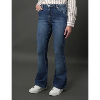 Calça Jeans Feminina Flare Bolso-Faca Calvin Klein Jeans - Marinho Calvin Klein Jeans