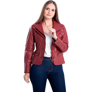Jaqueta de Couro UB Vermelho