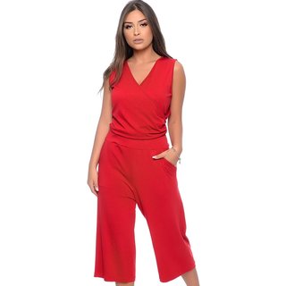 Macacão Pantacourt Vermelho