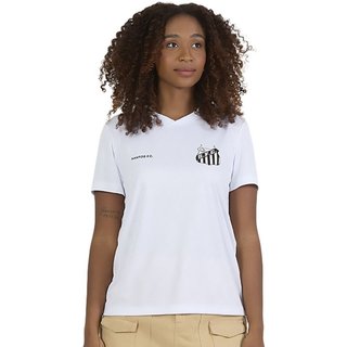 Camisa Braziline Santos Deslocar Feminina - Branco - braziline