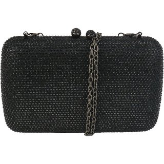 Bolsa Crisfael de Festa Clutch Strass Preto - Seif