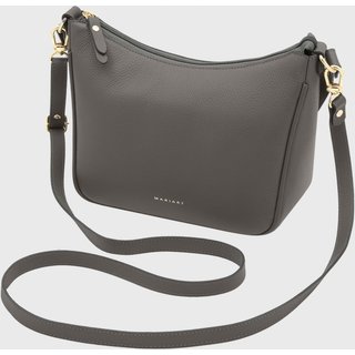 Bolsa Transversal de Couro Mariart Macaúba Cinza