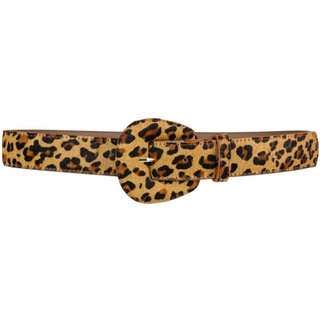 Cinto Crisfael Couro Animal Print Onça - Emilly