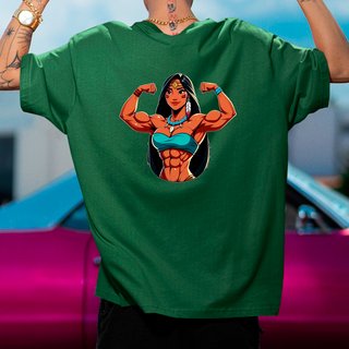 Camiseta Oversized Poca Academia Verde