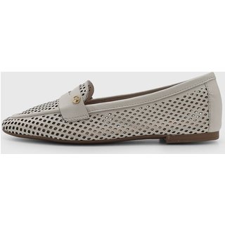 Mocassim Feminino Bottero Recortes Vazados Off-White