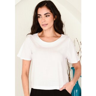 Blusa Viscose M/C B’Bonnie Leona Branca