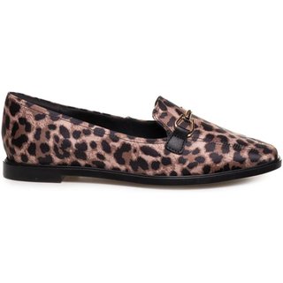 Sapato Mocassim cê Estampado Feminino Marrom
