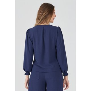 Blusa PKS Manga Longa Azul Marinho