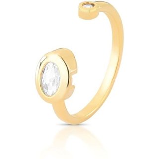 Infantil - Anel Regulável Cristal Oval Semijoia Banhado a Ouro 18K Ania Store