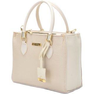 Bolsa Feminina Lorena Média Tote Baú Clube do Sapato de Franca Cloê Angik Marfim