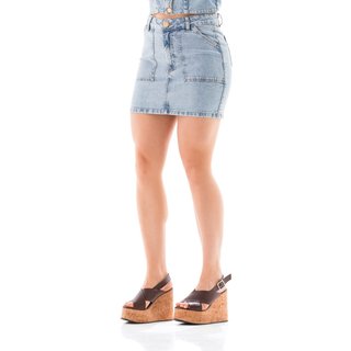 Saia Jeans Feminina Arauto Mom Comfy