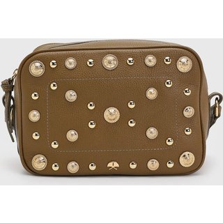 Bolsa Feminina Luiza Barcelos Média Tachas Dourada Marrom