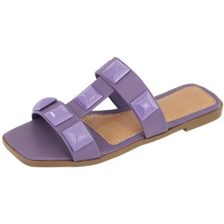 Rasteira Sandália Pedra Flat Orquidea Kuento Shoes