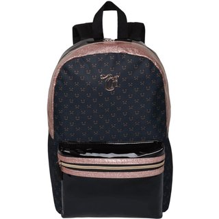 Infantil - Mochila Grande Capricho Hello Preto e Dourado Multicolorido